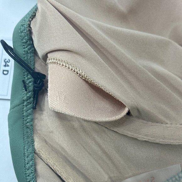 Shade And Shore Women's Size 34D Swim Top Bikini Criss Cross Straps Green New - Picture 13 of 13